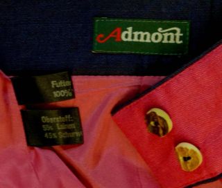 Admont Pink Blue Gorsuch Wool Linen Austria Women Pleated Long Suit 