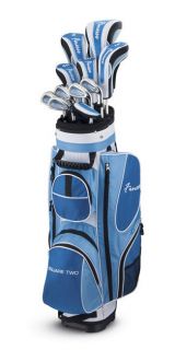 New Adams Finesse Sky Blue Petite Complete Golf Set RH w Cart Bag 