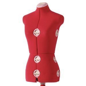 Singer DF151 Adjustable Dress Form Red Sewing Tailoring Size Large 