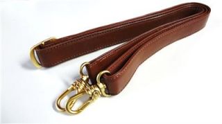 New UB Cognac Leather Replacement Strap Purse Bag Gold Hardware
