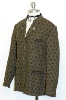 Admont Green Wool Tweed Bavaria Women Gorsuch Dress Suit Jacket Coat 