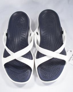   White Navy Sandals Called Sporty Adara Womens Shoes Size 8