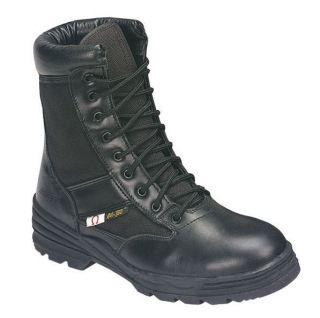AdTec Mens 9 SWAT Military Boot Black Color Leather with Cordura 