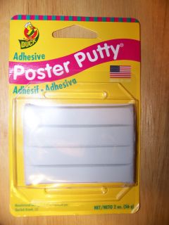 Duck Adhesive White Poster Putty Clean Safe WonT Dry Out 2 Oz