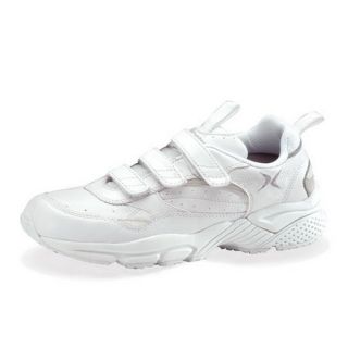 aetrex mens x923 velcro walking shoe 3 strap white