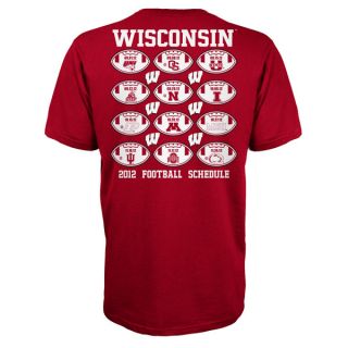   this wisconsin badgers red adidas football schedule t shirt made by