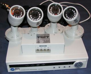 ADT SECURITY Digital Video Recorder A V Interface 4 Color Cameras 