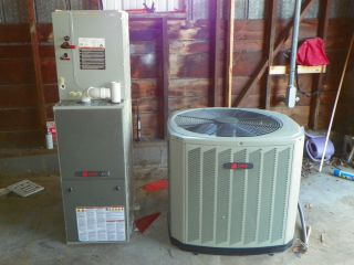   Trane Natural Gas Furnace with Trane Air Conditioning Coil & Condenser