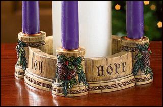   Joy Faith Love Hope Church Advent Candle Wreath Christmas Gift