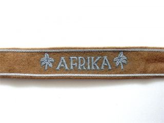 WW2 German Afrika Cuff Title Reproduction