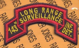 143rd Inf DET TX ARNG LRS Airborne Ranger Scroll Patch