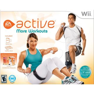 New Nintendo Wii Console System White ea Sports More Workouts Bundle 