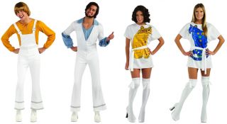 ABBA Agnetha Annie Benny Bjorn Adult Group Costume Set Standard