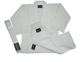 Judo Martial Arts Uniform Gi Jiu Jitsu Aikido Withfree White Belt 