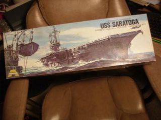Aurora USS Saratoga Aircraft Carrier Model in Box 1 600