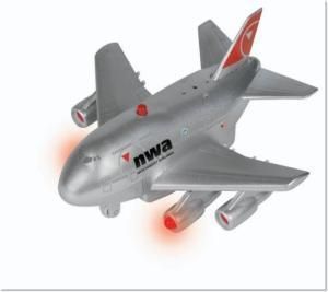 TT437 Northwest Airlines Pullback AirplaneToy + Light & Sound