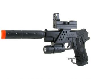 New M 1911 A1 Airsoft Spring Pistol Laser Light Hand Gun Sniper Rifle 