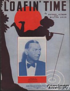 1935 Altman & Ager Pop Sheet Music (Loafin Time)
