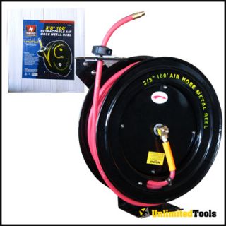 100 retractable air hose reel w free goodyear air hose