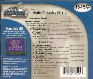 Sing Country Music Sound Tracks V 1 Karaoke CD