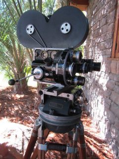   Hand Crank 35mm Movie Camera Akeley Geared Head Baltar Cooke