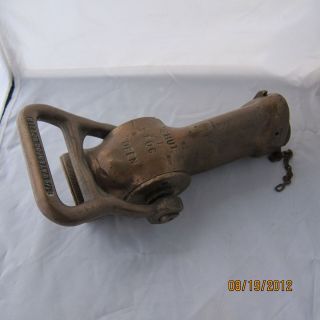 Akron Brass Antique US Navy Water Fog Brass Hose Nozzle 9 9lbs Great 