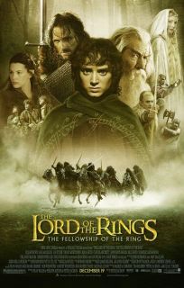 Lord of The Rings Fellowship Ring Movie Poster DS 27x40