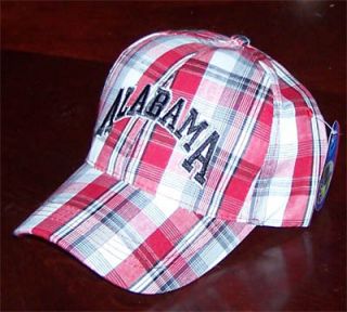 Alabama Plaid Cap Crimson Tide Al Football Fan Golf Hat Bama Ball Caps 