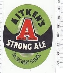 Scottish Brewery Label Aitken Falkirk