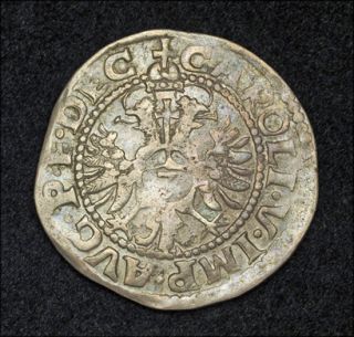 1554 Bavaria Duchy Albert V Early Silver 3 Kruezer Coin R