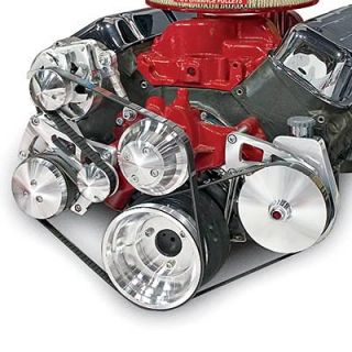 March Performance Pulley Kit Serpentine Aluminum Clear Chevy Big Block 