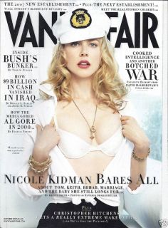 Vanity Fair Magazine Nicole Kidman Bush Iraq Al Gore