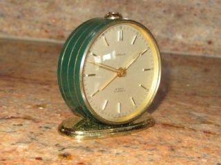 Shelf Alarm Clock 15 Jewels Swiss Mzade. Brass. Runs excellent, alarm 
