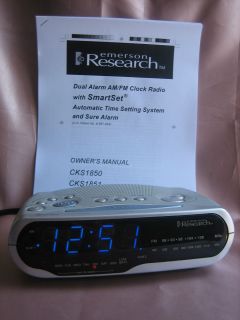   Research cks 1850 Smartset Am FM Alarm Clock Radio with Manual