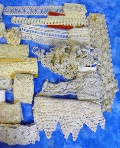 Nice Lot Handmade Vintage Tatting Sewing Trim Crochet Doll Clothes 