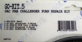 Aladdin Go Kit 5 Pac Fab Challenger Pump Repair Kit