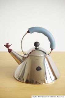 Alessi Michael Graves Tea Kettle Teapot Bird Whistle Designer Vintage 