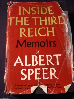   First Edition Inside The Third Reich Memoirs by Albert Speer