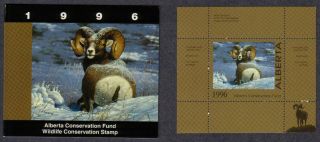 Canada   #AWF1 Alberta Wildlife Conservation Stamp Booklet   1996