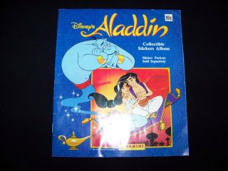 Aladdin 1993 Panini 100 Sticker Album Book Disney