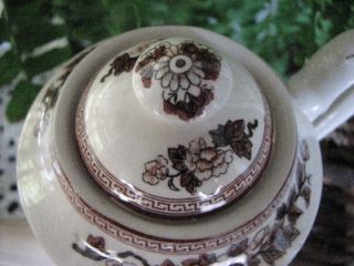 Vintage Nasco China Japan Brown Indian Tree Pattern Coffee Pot Creamer 