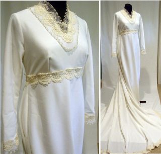 Alfred Angelo 70s Wedding Dress Empire Waist Daisy Lace