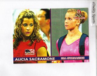 2008 ALICIA SACRAMONE PRIMETIME PROMO GYMNASTICS CARD 100 2 VIEWS