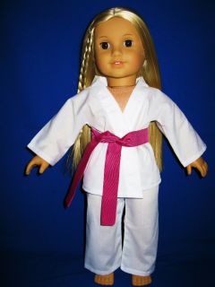 American Girl Doll Clothes Homemade Karate Suit Set fit 18 all AG 