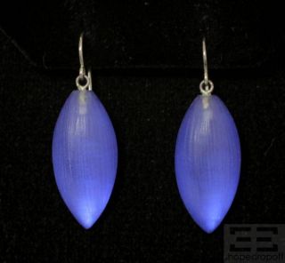 alexis bittar blue lucite leaf dangle earrings