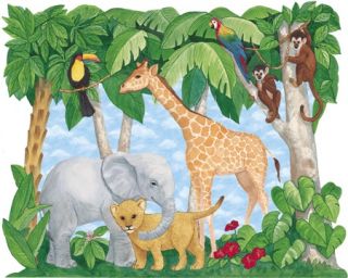   Jungle Animals Wallpaper Wall Decor Mural 6 x 7 1 2 259 72001