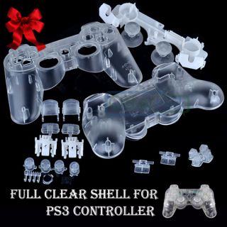 Fashion All Transparent Custom Shell for PS3 Controller with Full 