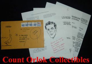   on Envelope Original Art Letter Correspondence by Alex Toth
