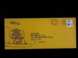 Original Alex Toth Superman Art on Envelope mailed to Nick Cuti at DC 