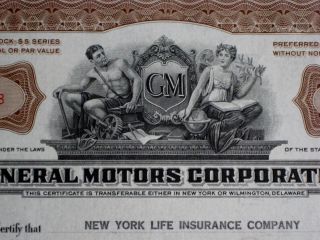   Motors Corp Printed Signature of Alfred P Sloan Jr as Pres 1931